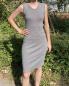 Preview: Damen Kleid 100% Baumwolle gerippt